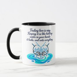 Caneca Citação Poética de Relacionamento & Ilustração de
