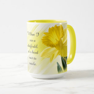 Caneca  Citação:  "Quando vejo um daffodil..."  Fotos de