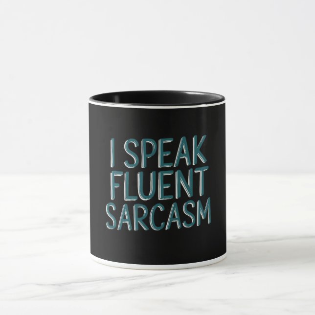 Caneca Citação Que Falo Fluent Sarcasm (Centro)