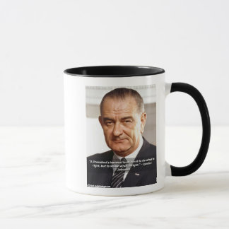Caneca Citação "Sabendo o que é certo" do LBJ