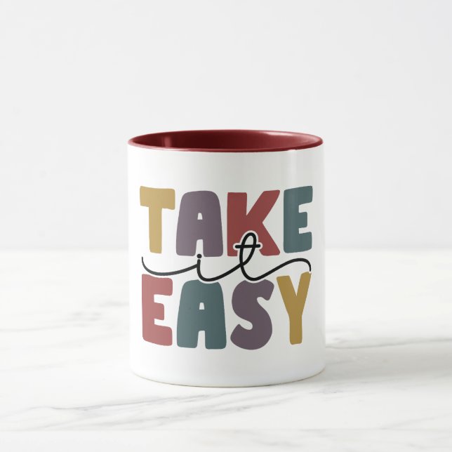 Caneca Citação 'Tome as Coisas com Calma'  (Centro)
