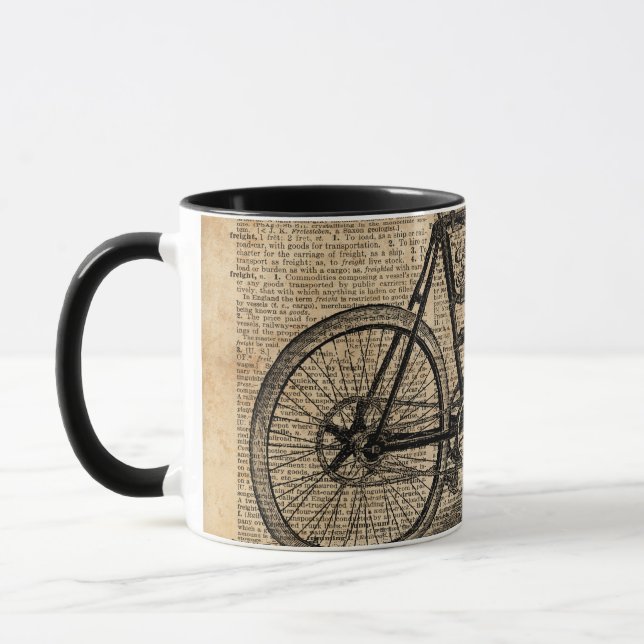Caneca Citações da bicicleta da arte do dicionário do (Esquerda)