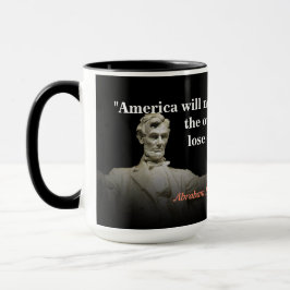 Caneca Citações de Abraham Lincoln na destruição de