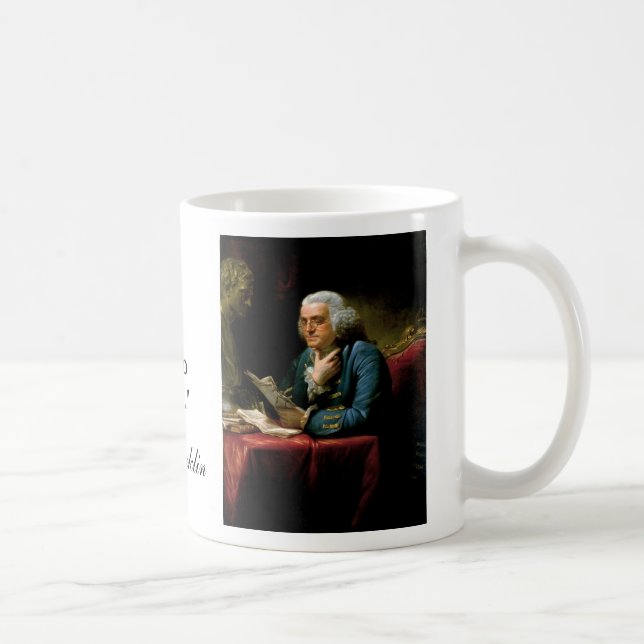 Caneca Citações de Ben Franklin "a constituição dos E.U.… (Direita)