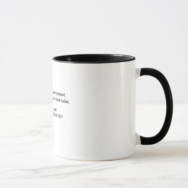 Caneca Citações de Bernard Madoff (Direita)