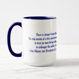 Caneca Citações de Estrela-John Adams do americano
