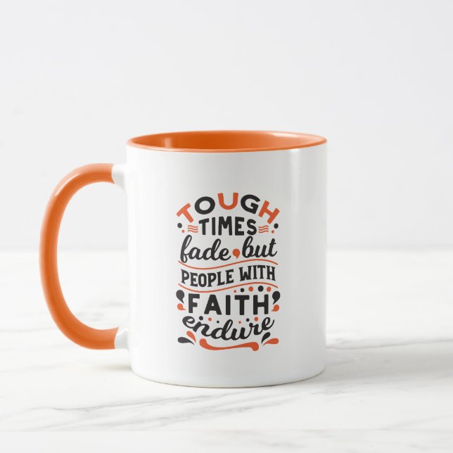 Caneca Citações de Fé que Supera Tempos Difíceis (Esquerda)