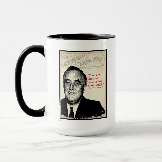 Caneca Citações de Franklin D. Roosevelt (Esquerda)