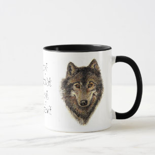 Caneca Citações do lobo e do bloco - coleção animal