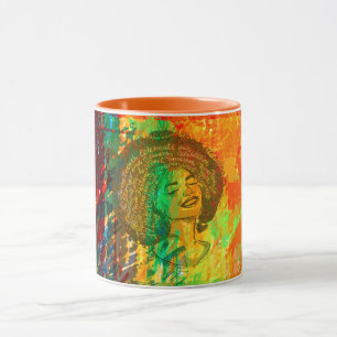 Caneca Citações do Mês da História Negra Rainha Melanina