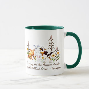 Caneca Citações do vegetariano de Pythagoras