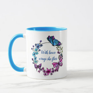 Caneca Citações e nome feitos sob encomenda da borboleta