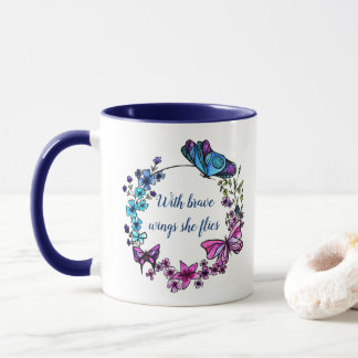 Caneca Citações e nome feitos sob encomenda da borboleta