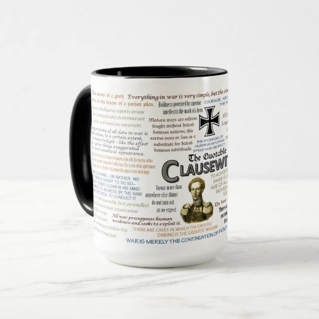 Caneca citável de Clausewitz (Frente Esquerda)