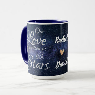 Caneca Cite NOSSO AMOR ESCRITO EM STARS Galaxy Night Sky