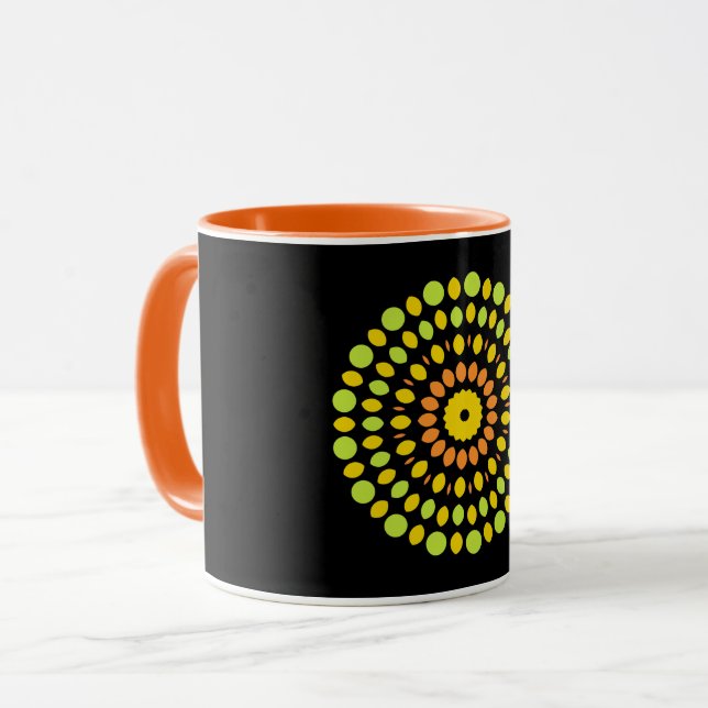 Caneca Citrinos, verdes, amarelos, laranja, (Frente Esquerda)