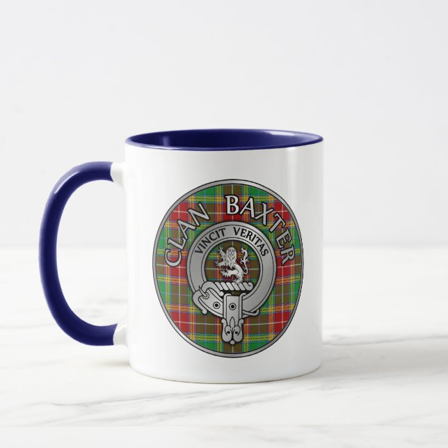 Caneca Clan Baxter Crest & Tartan (Esquerda)