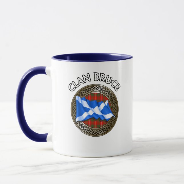 Caneca Clan Bruce Tartan Knot & Flag (Esquerda)