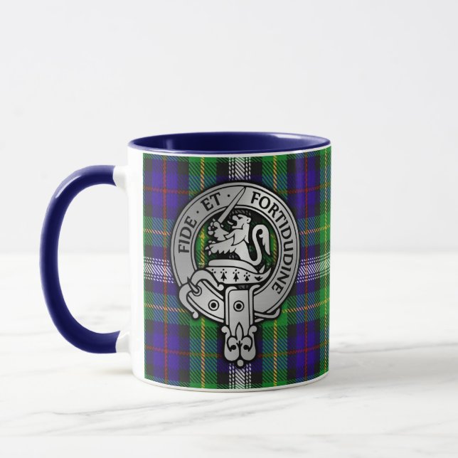 Caneca Clan Farquharson Crest & Dress Tartan Mug (Esquerda)