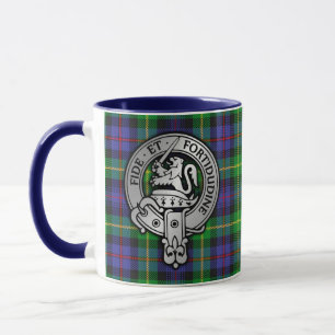 Caneca Clan Farquharson Crest & Tartan