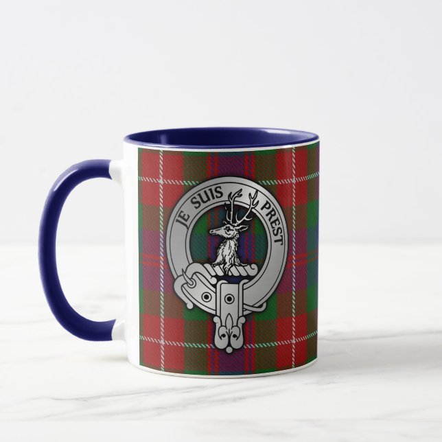 Caneca Clan Fraser de Lovat Crest & Tartan (Esquerda)
