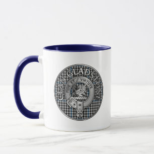 Caneca Clan Gladstone Crest & Tartan