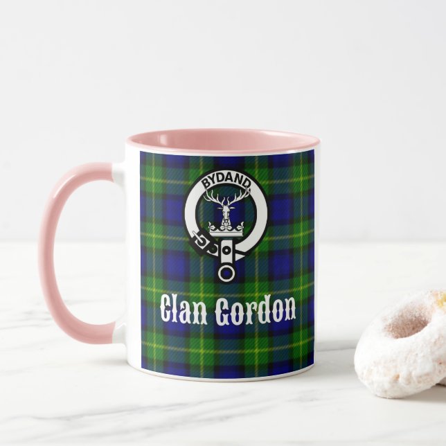 Caneca Clan Gordon Tartan Crest (Com Donut)