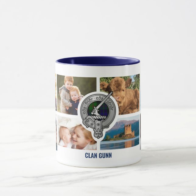 Caneca Clan Gunn (Old Norse) - Mug Personalizado Da Famíl (Centro)