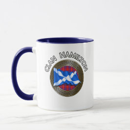 Caneca Clan Hamilton Tartan Knot & Flag