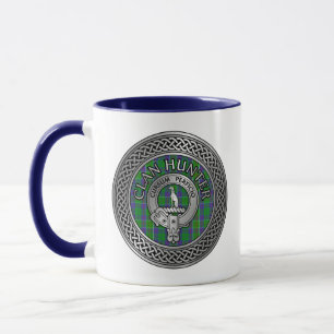 Caneca Clan Hunter Crest & Tartan Knot