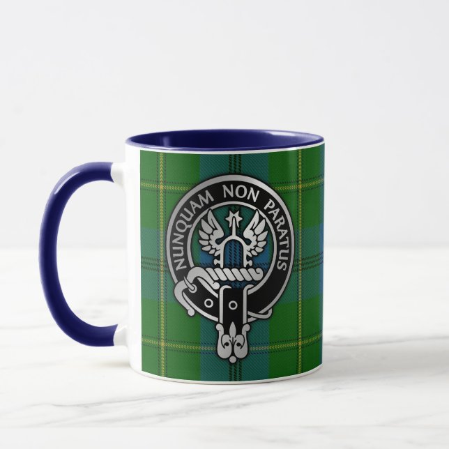 Caneca Clan Johnstone Crest & Tartan (Esquerda)