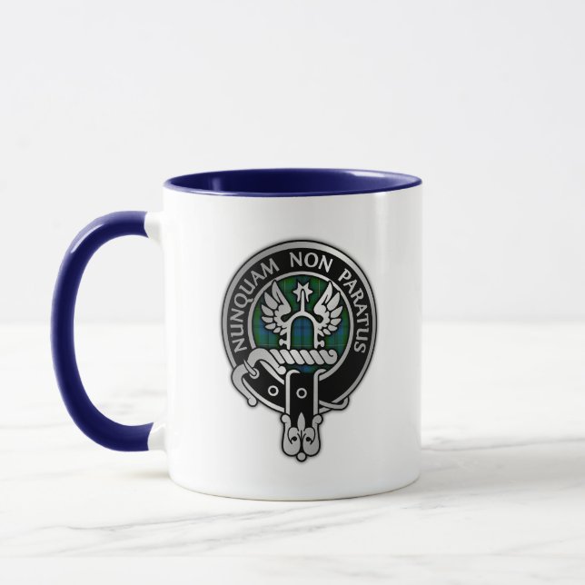 Caneca Clan Johnstone Crest & Tartan (Esquerda)
