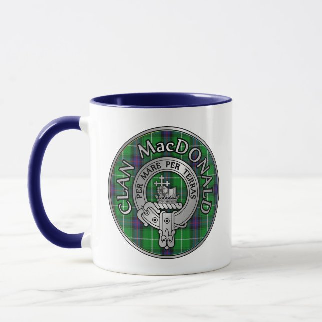 Caneca Clan MacDonald Crest e Tartan (Esquerda)