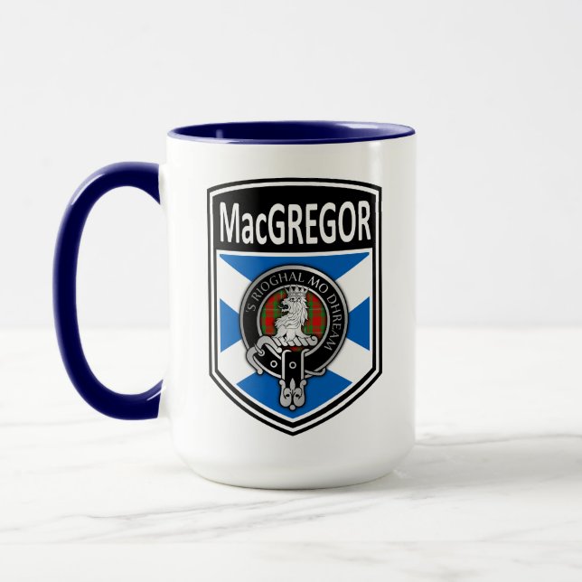 Caneca Clan MacGregor Crest & Tartan Saltyre (Esquerda)