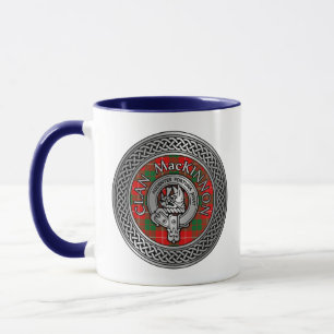 Caneca Clan MacKinnon Crest e Tartan Mug