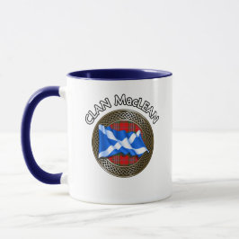 Caneca Clan MacLean Tartan Knot & Flag