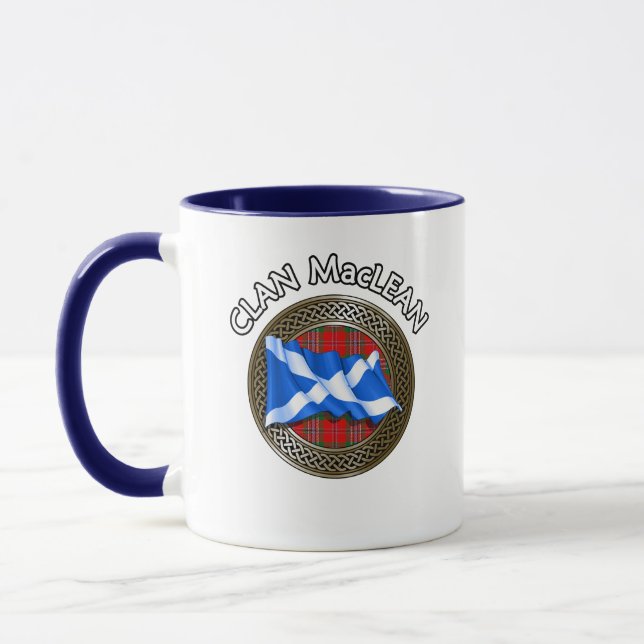 Caneca Clan MacLean Tartan Knot & Flag (Esquerda)