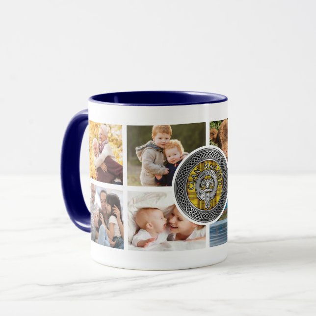 Caneca Clan MacLeod Família Personalizada Mug (Frente Esquerda)
