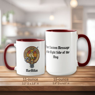 Caneca Clan MacMillan Crest over Dress Tartan