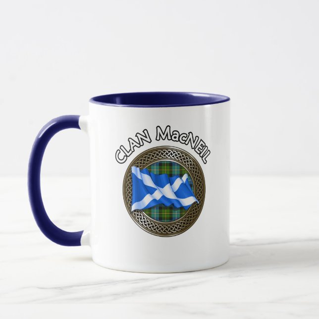 Caneca Clan MacNeil Tartan Knot & Flag (Esquerda)