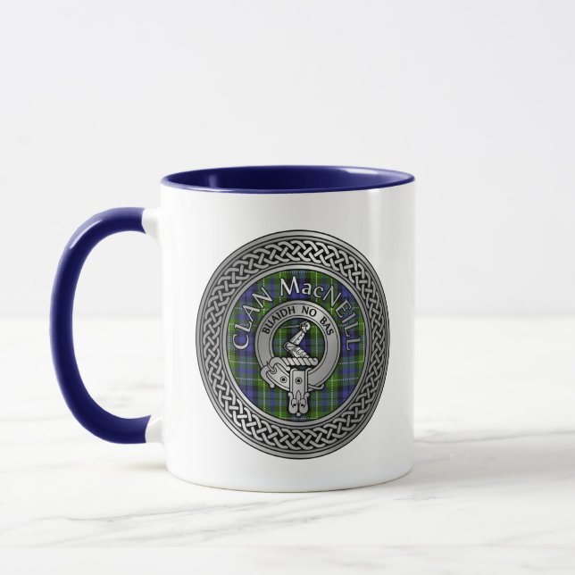 Caneca Clan MacNeill da Gigha Crest e Tartan Mug (Esquerda)