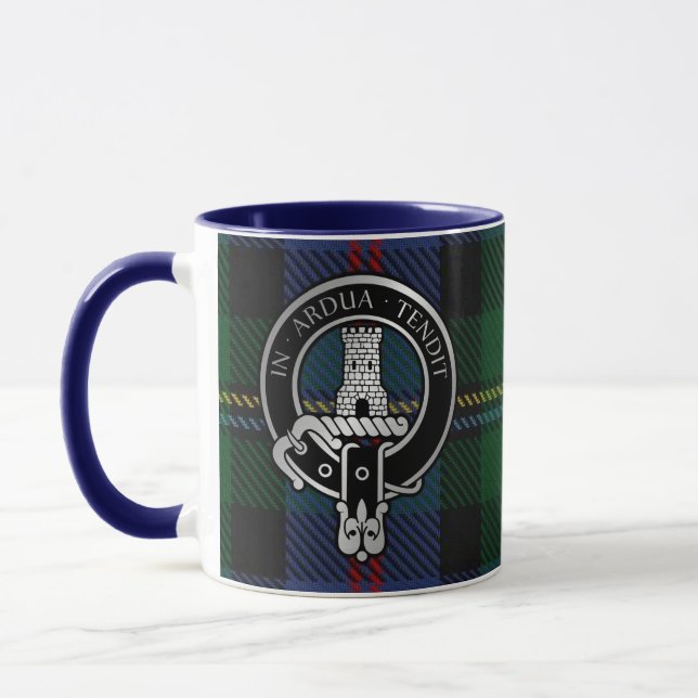Caneca Clan Malcolm Crest e Tartan Mug (Esquerda)