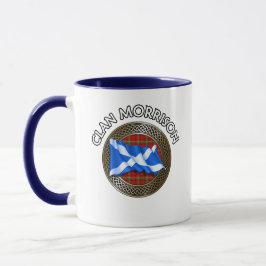 Caneca Clan Morrison Tartan Knot & Flag