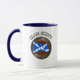 Caneca Clan Scott Tartan Knot & Flag