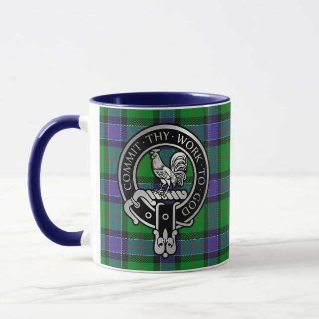 Caneca Clan Sinclair Crest & Hunting Tartan (Esquerda)