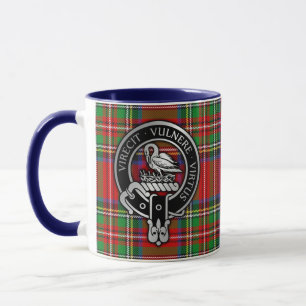 Caneca Clan Stewart Stuart Crest & Tartan Mug
