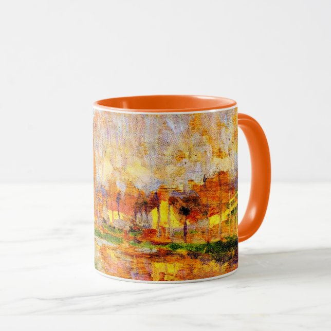 Caneca Clarence Gagnon art, Canal du Loing, Moret (Frente Esquerda)