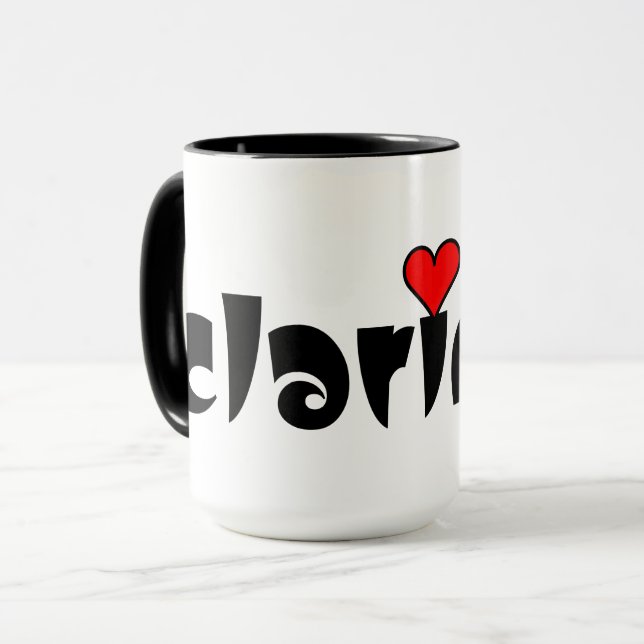 Caneca Clarinet Small Heart (Frente Esquerda)