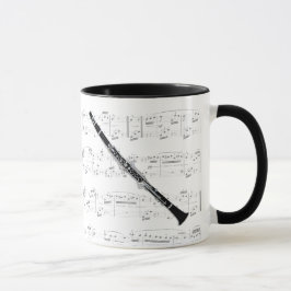 Caneca - clarinete com partitura
