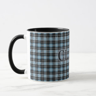 Caneca Clark Tartan com o Sobrenome